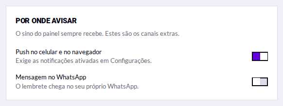 Por onde avisar