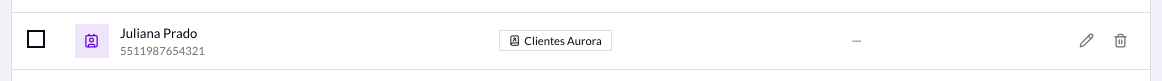 Linha do contato
