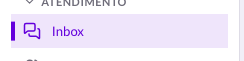 Item de menu do inbox