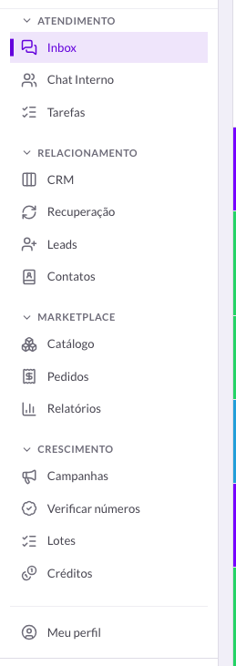 Menu lateral