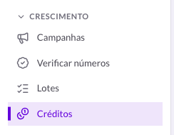 Saldo de créditos
