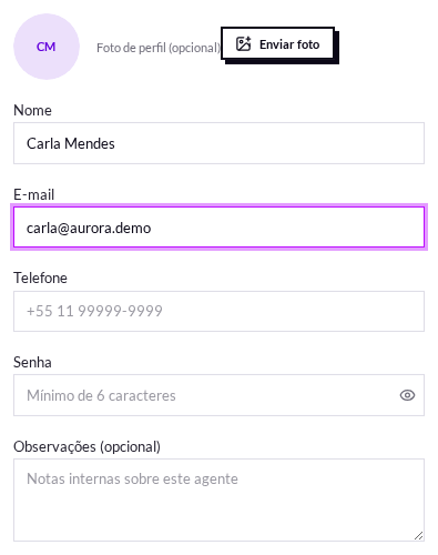 Campo e-mail