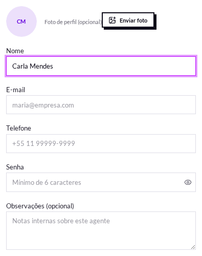 Campo nome