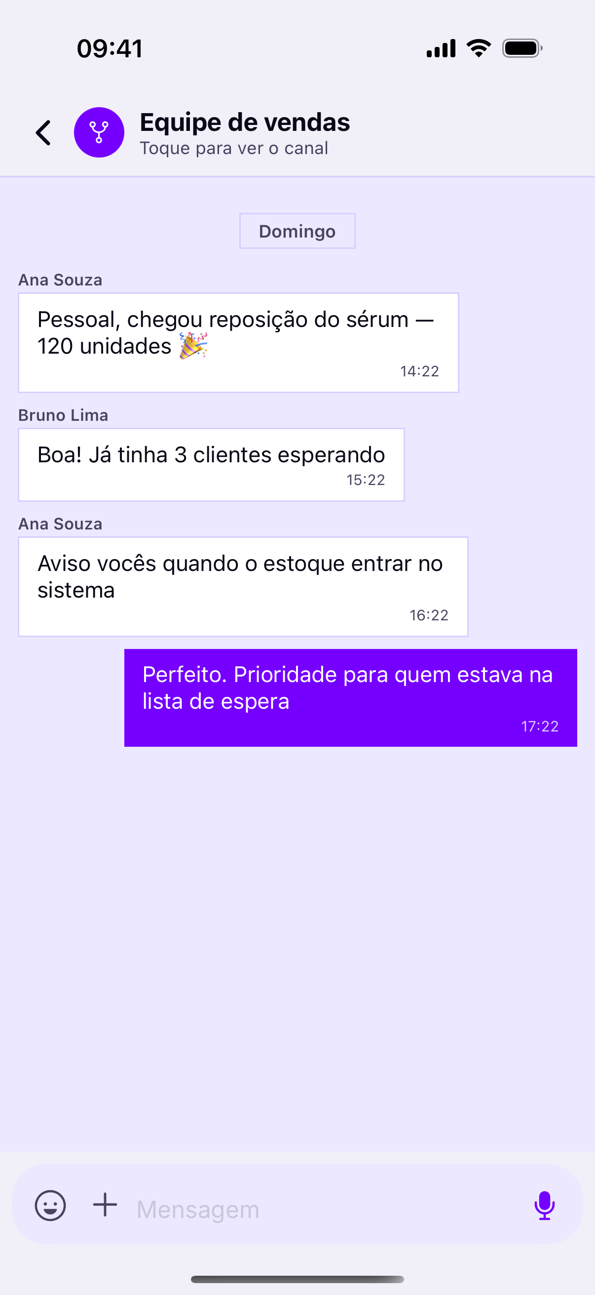 Dentro do canal
