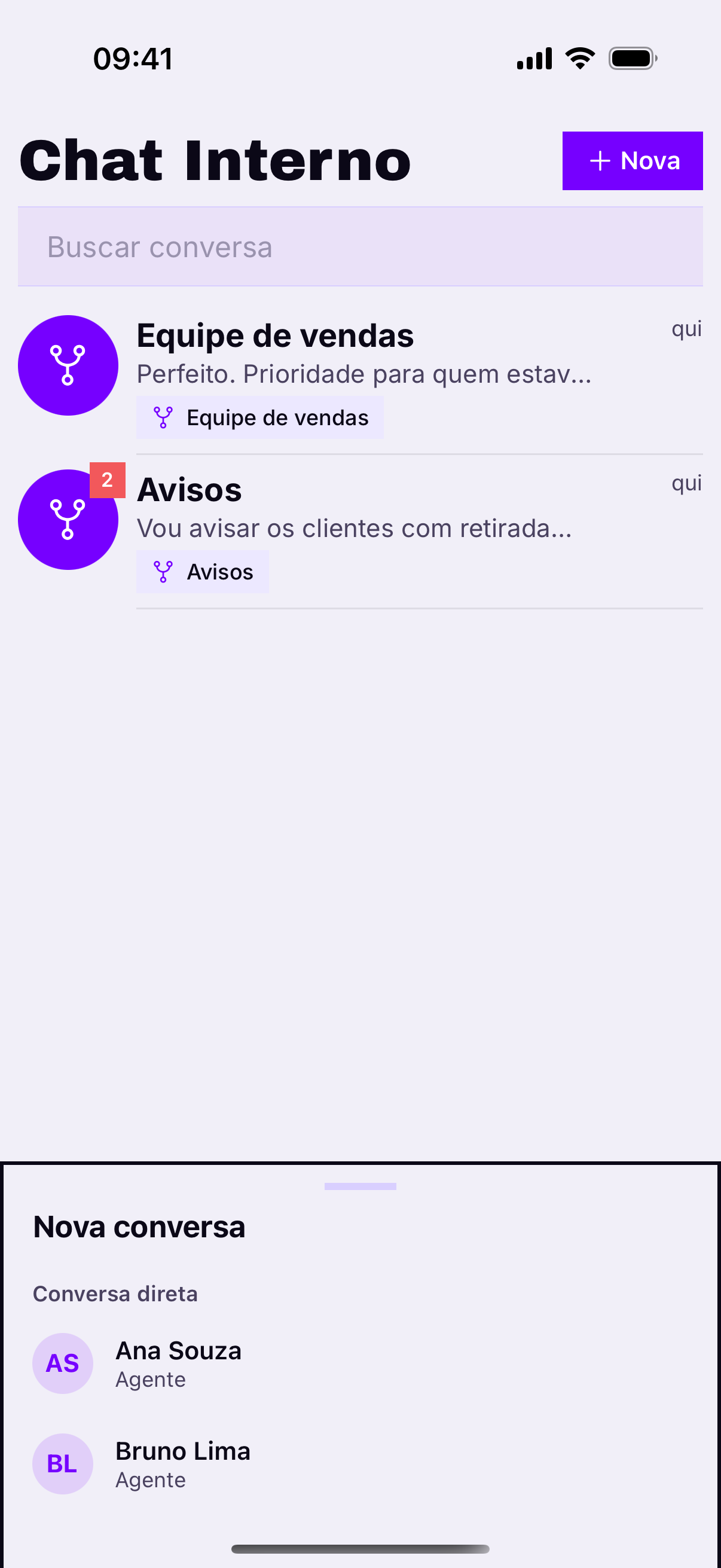 Nova conversa
