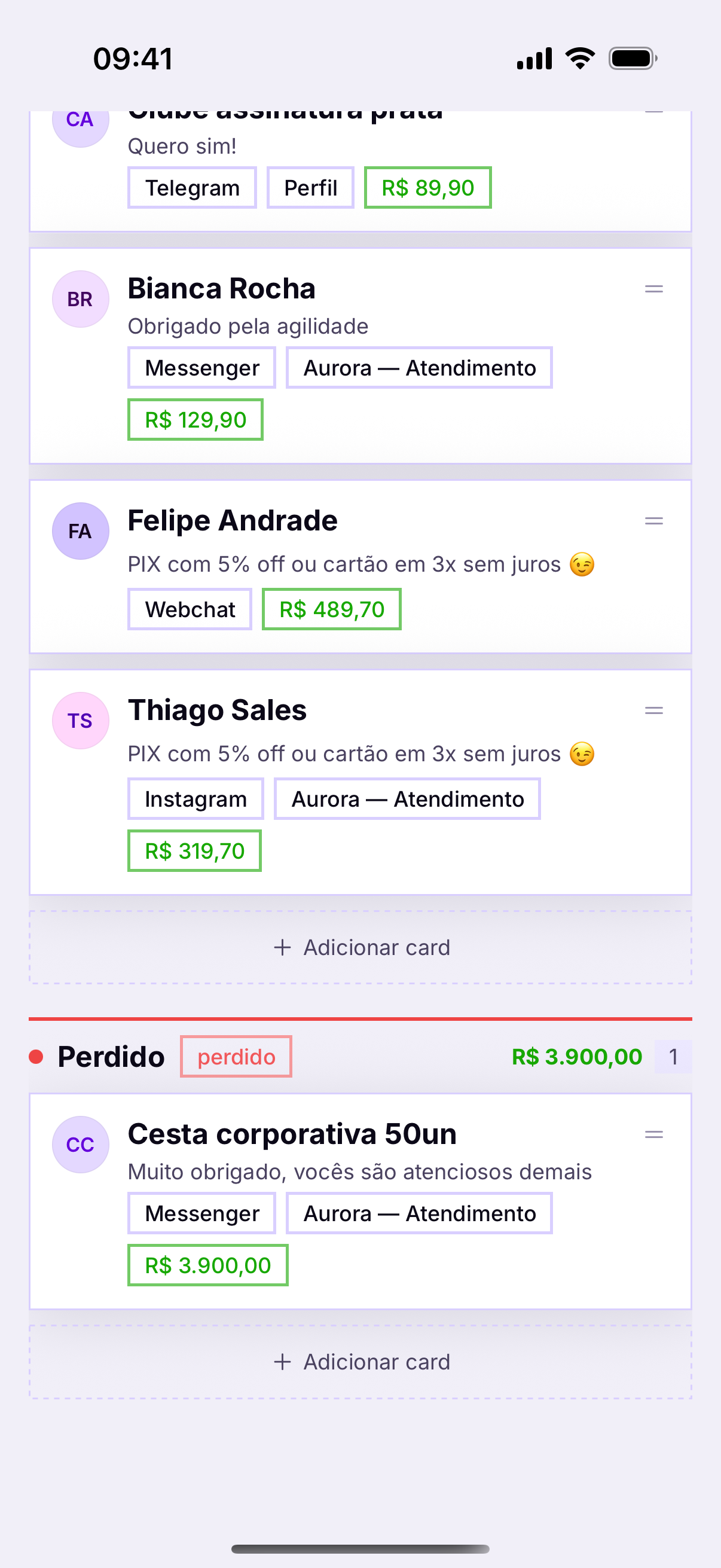 Em detalhe