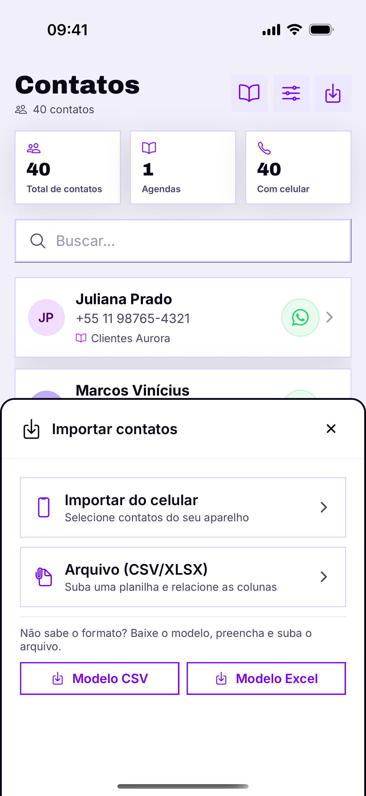 Origem da importação