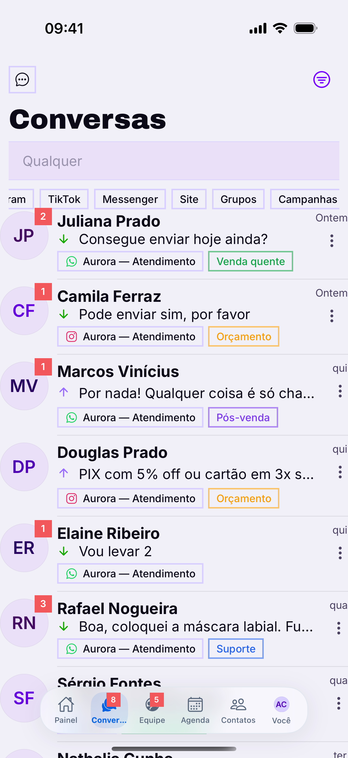 As abas da fila