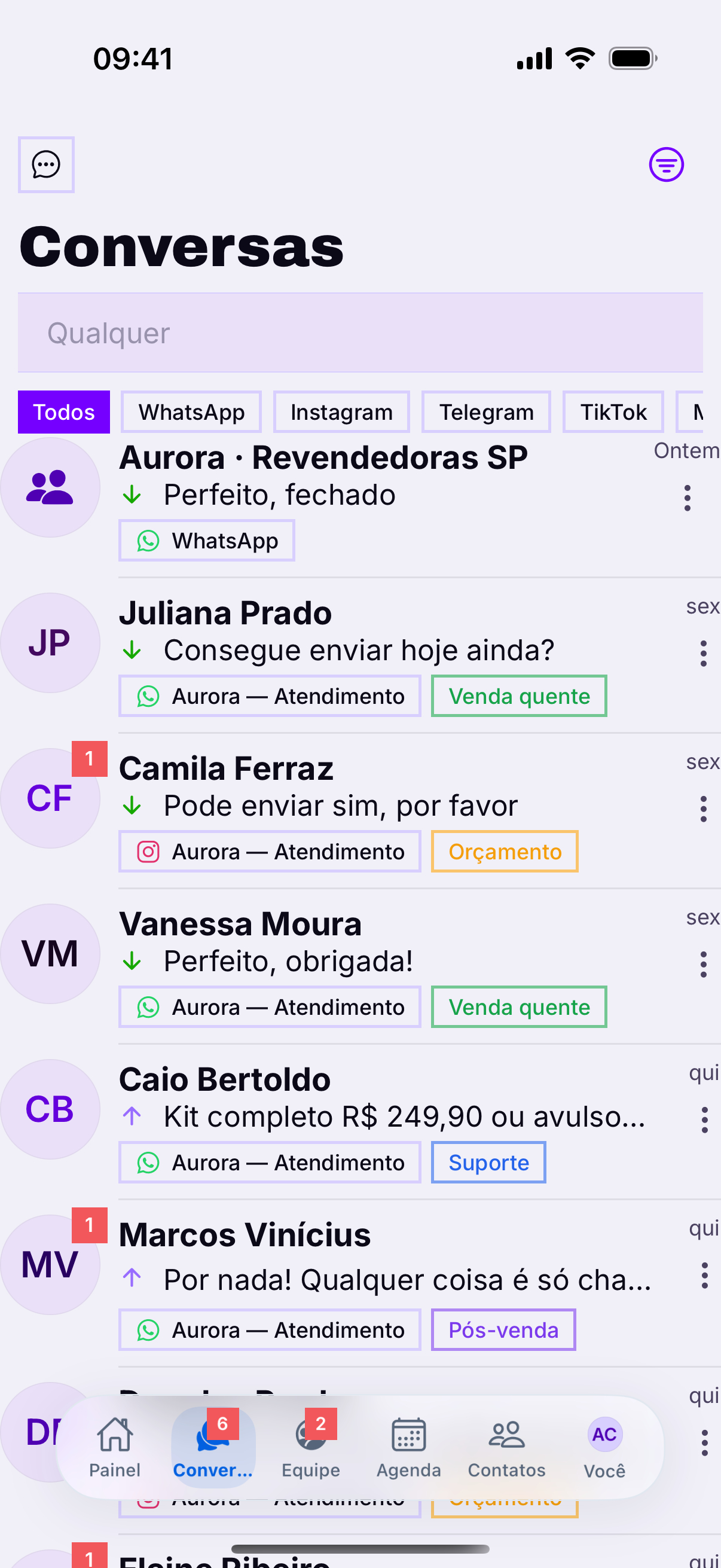 Aba Conversas