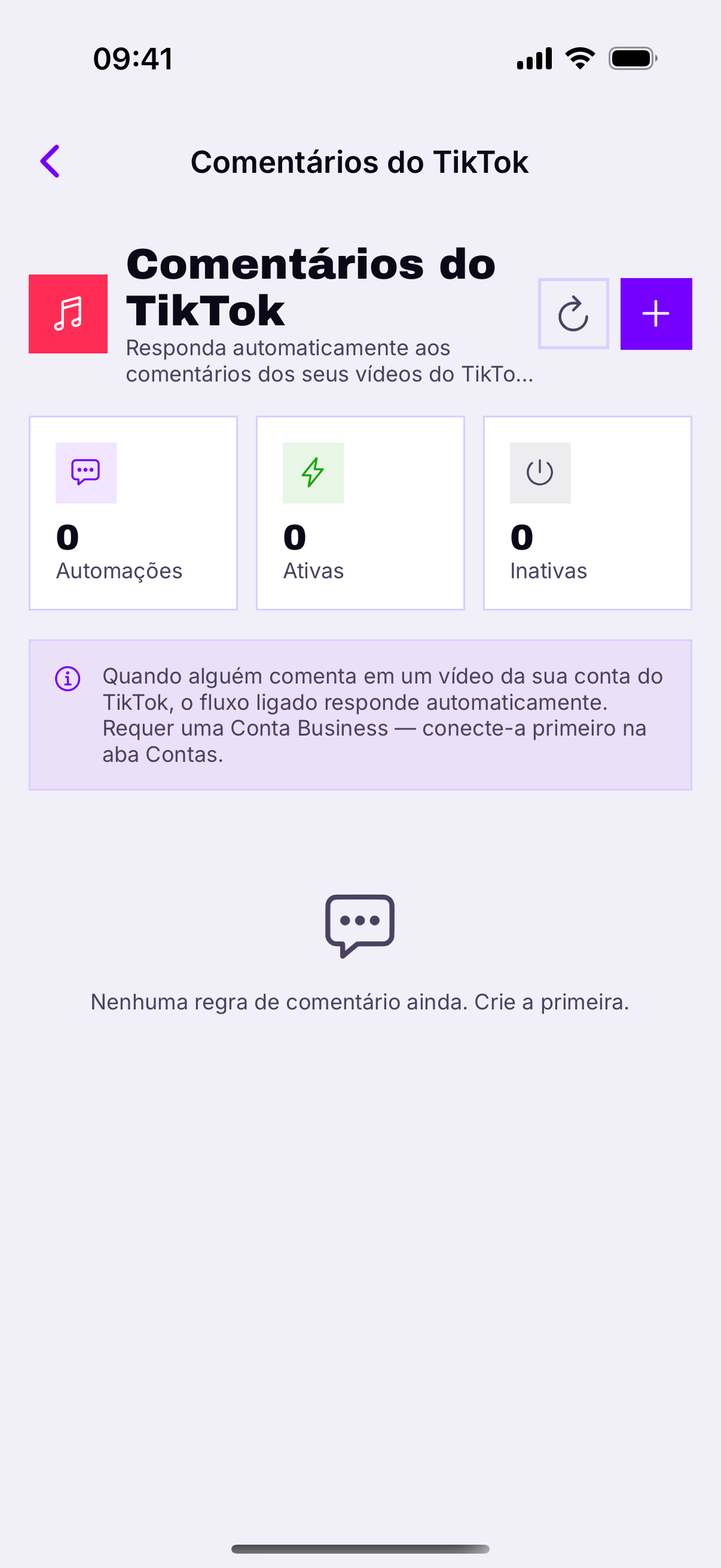 Comentários do TikTok