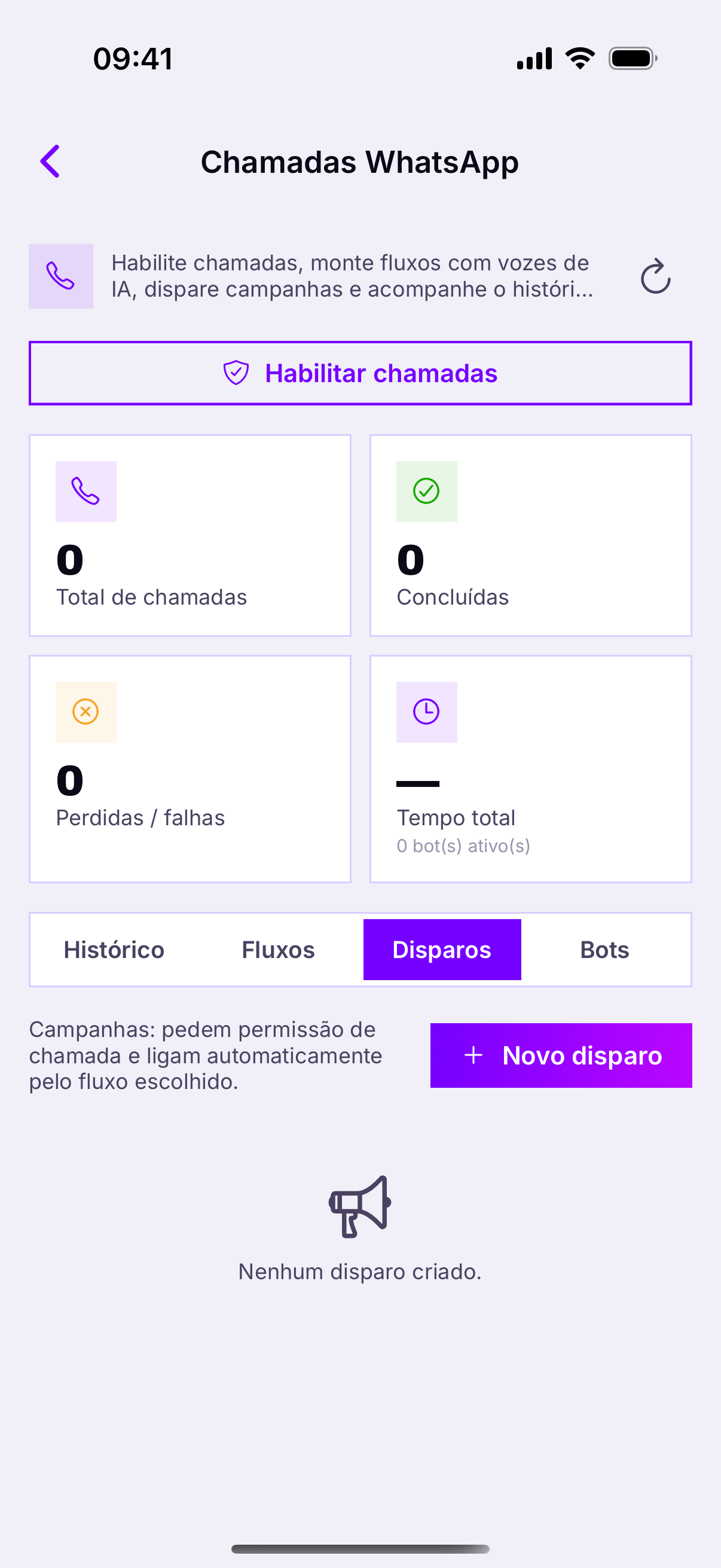 A aba Disparos