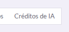 Aba de créditos de IA