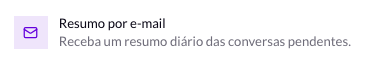 O resumo diário, uma mensagem por dia.