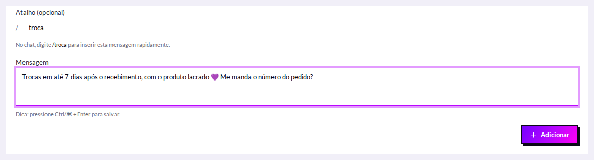 Campo do texto