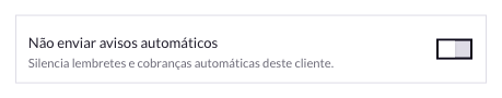 Chave de silêncio do cliente