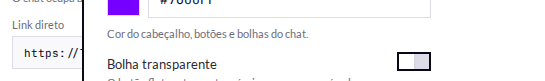 Campo de nome do widget