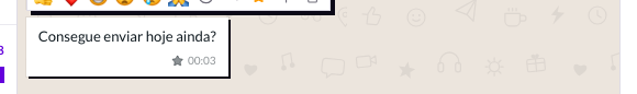 Ações da mensagem