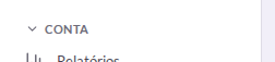 Aba Conta das configurações
