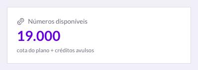 Números disponíveis