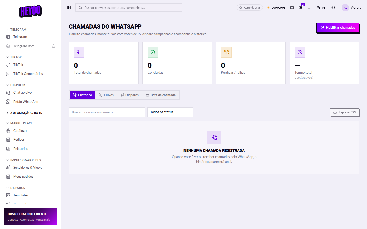 Bots configurados