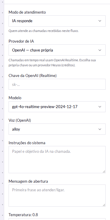 A gravação e a transcrição das chamadas.